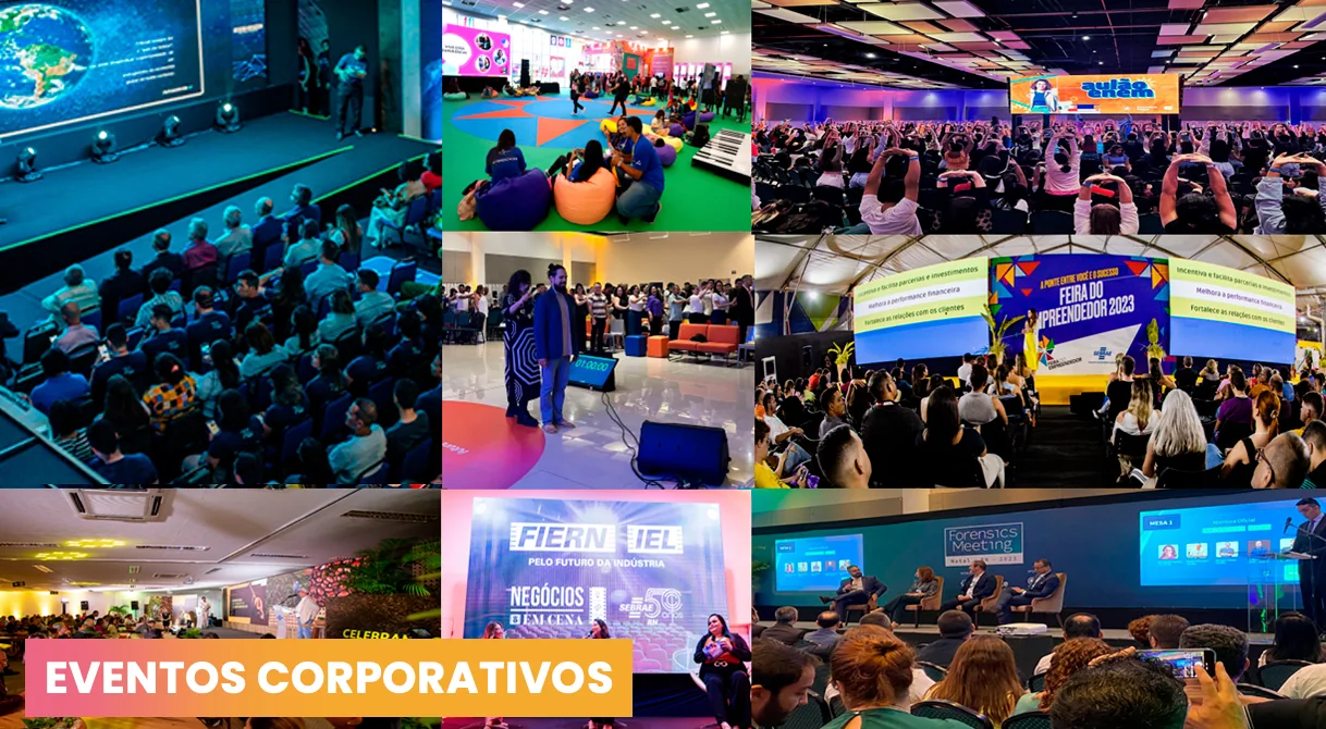 Montagem de congressos, palestras e encontros corporativos